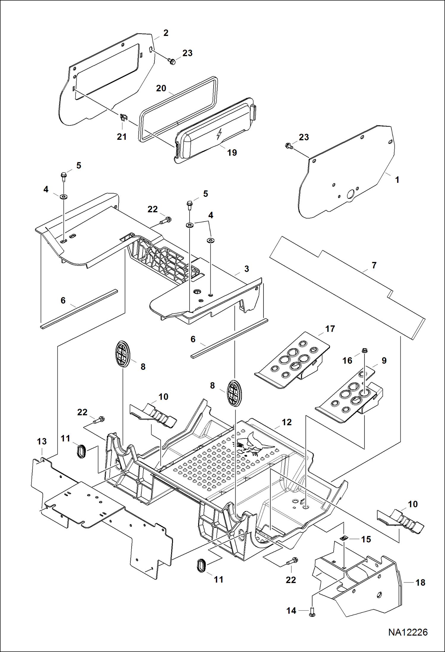 ПАНЕЛЬ (МЕТАЛЛИЧЕСКИЙ ПОЛ КУЗОВА) (МНОГОРЕЖИМНЫЙ ДЖОЙСТИК УПРАВЛЕНИЯ)