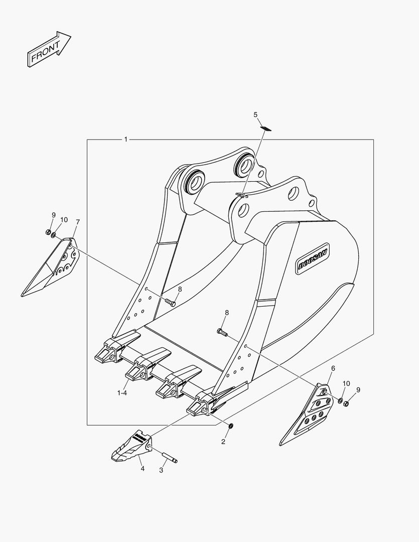 6830 BUCKET ASS`Y - 1.80mВі - H CLASS