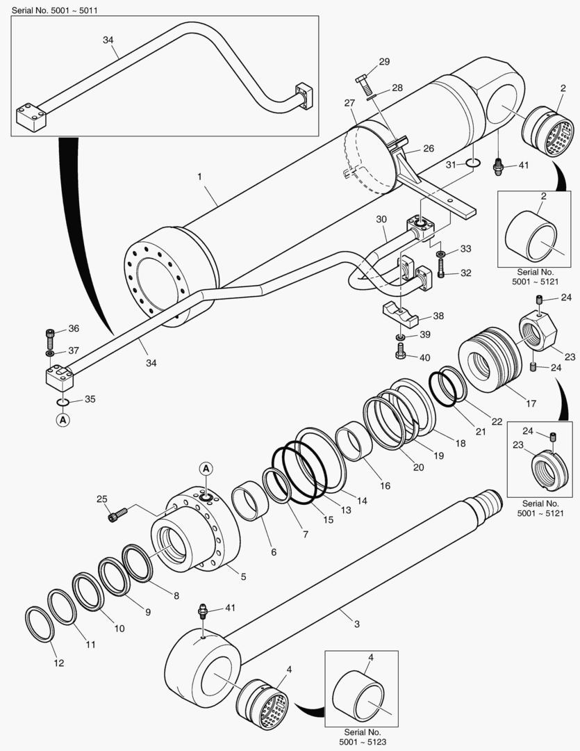 ЦИЛИНДР СТРЕЛЫ - ПРАВОСТОРОННИЙ