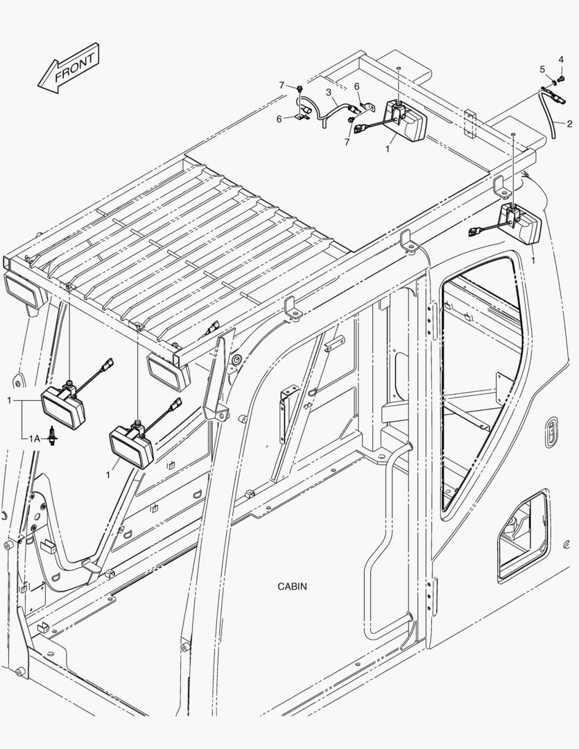 РАБОЧАЯ ФАРА - 6 ЛАМПЫ(КОЖУХ)