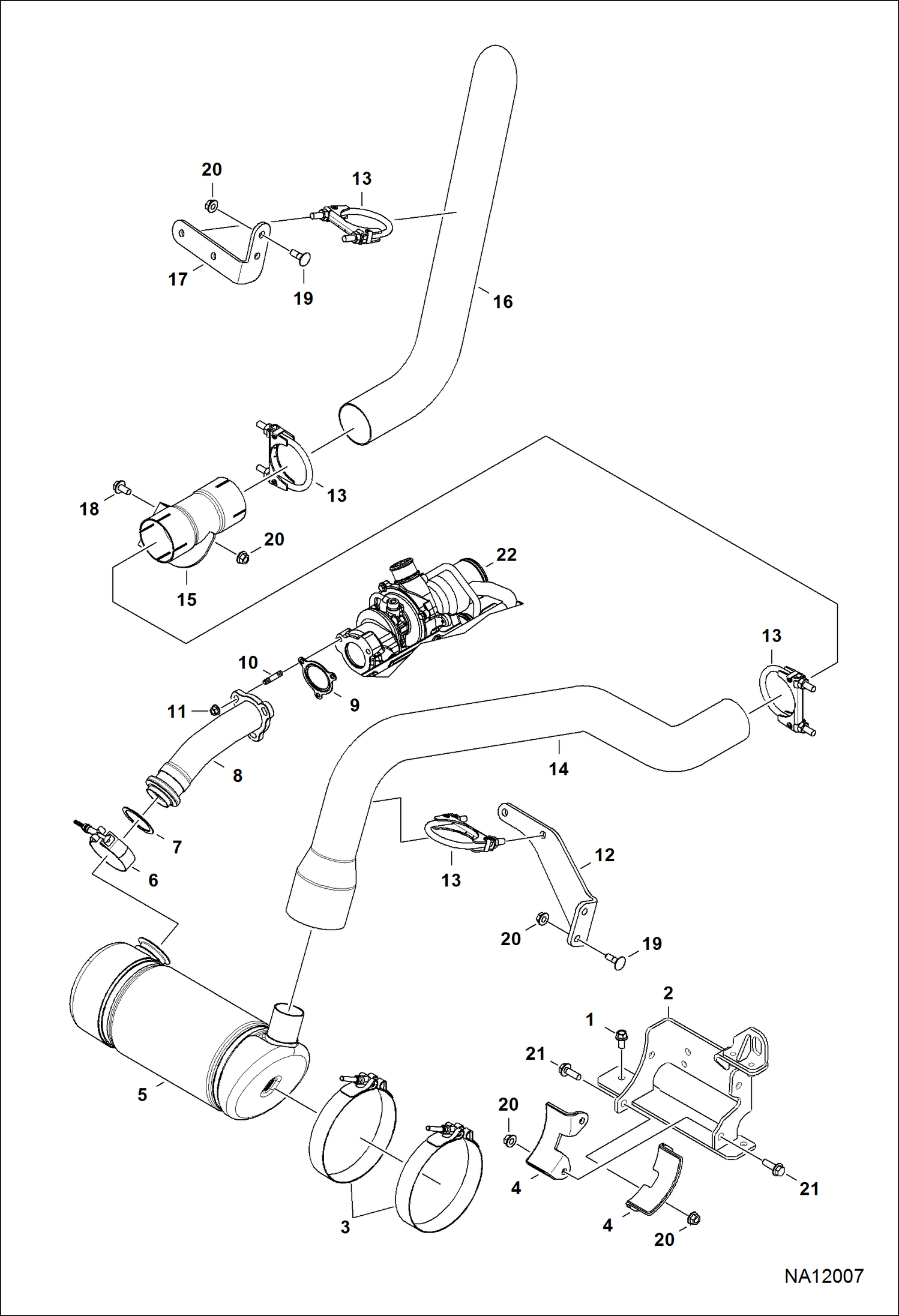 ДВИГАТЕЛЬ И КРЕПЕЖНЫЕ ДЕТАЛИ (СИСТЕМА ВЫПУСКА)
