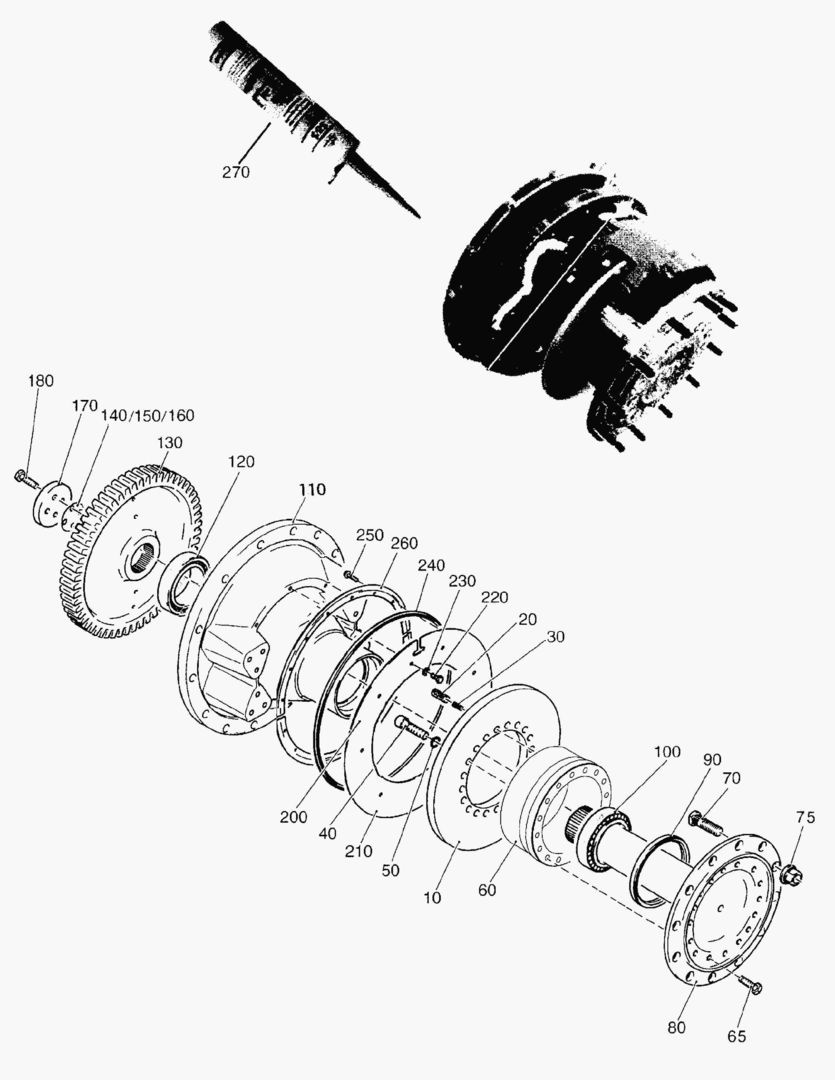 Спецтехника G090-8 WHEEL HUB AS MT25