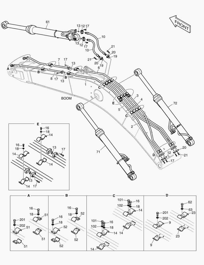 6280 BOOM PIPING - 7.1m